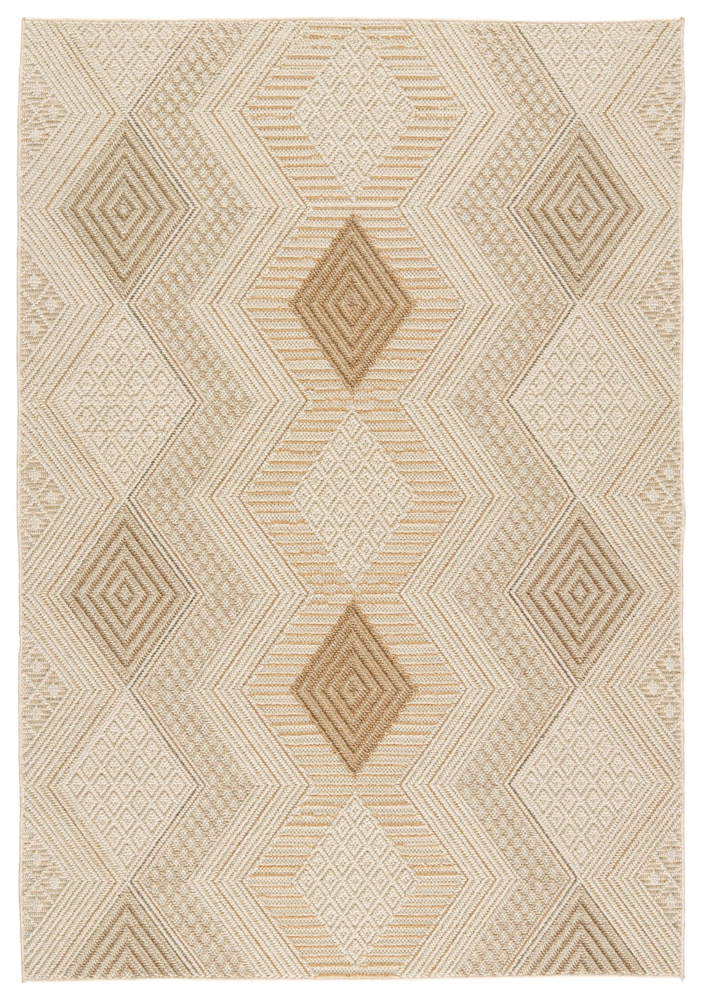 Jaipur Living Paradizo Reyes Global Southwestern Machine Made Outdoor Rug Beige 9'x12'