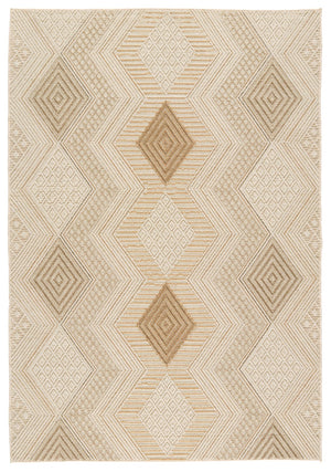 Jaipur Living Paradizo Reyes Global Southwestern Machine Made Outdoor Rug Beige 9'x12'