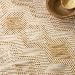 Jaipur Living Paradizo Reyes Global Southwestern Machine Made Outdoor Rug Beige 9'x12'