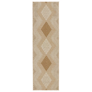 Jaipur Living Jaipur Living Reyes Flatweave Trellis Runner Rug Polypropylene Indoor Outdoor Beige 2'6"X8' RUG152612