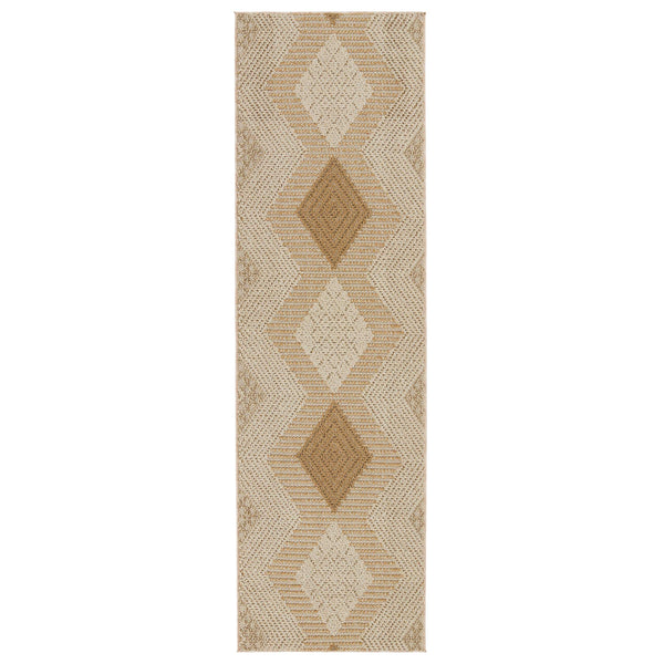 Jaipur Living Jaipur Living Reyes Flatweave Trellis Runner Rug Polypropylene Indoor Outdoor Beige 2'6"X8' RUG152612