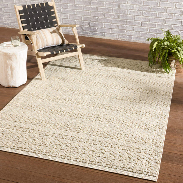 Jaipur Living Jaipur Living Paradizo Flatwoven Polypropylene Runner Tribal Trellis Beige Neutral Rug 2'6"X8' RUG152619