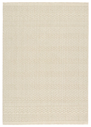 Jaipur Living Paradizo Carina Global Contemporary Machine Made Outdoor Rug Beige 9'x12'