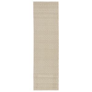 Jaipur Living Jaipur Living Paradizo Flatwoven Polypropylene Runner Tribal Trellis Beige Neutral Rug 2'6"X8' RUG152619