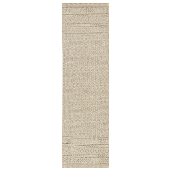 Jaipur Living Jaipur Living Paradizo Flatwoven Polypropylene Runner Tribal Trellis Beige Neutral Rug 2'6"X8' RUG152619