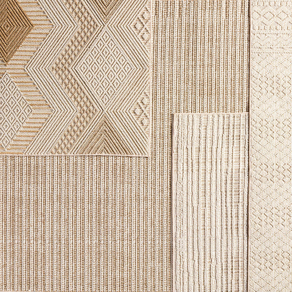 Jaipur Living Jaipur Living Arlyn Flatweave Polypropylene Rug Neutral Stripe for Patio or Foyer 10' x 14' RUG152625
