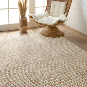 Jaipur Living Jaipur Living Arlyn Flatweave Polypropylene Rug Neutral Stripe for Patio or Foyer 10' x 14' RUG152625