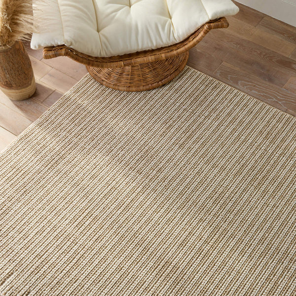 Jaipur Living Jaipur Living Arlyn Flatweave Polypropylene Rug Neutral Stripe for Patio or Foyer 10' x 14' RUG152625