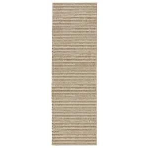 Jaipur Living Jaipur Living Arlyn Flatweave Polypropylene Rug Neutral Stripe for Patio or Foyer 2'6" x 8' RUG152626
