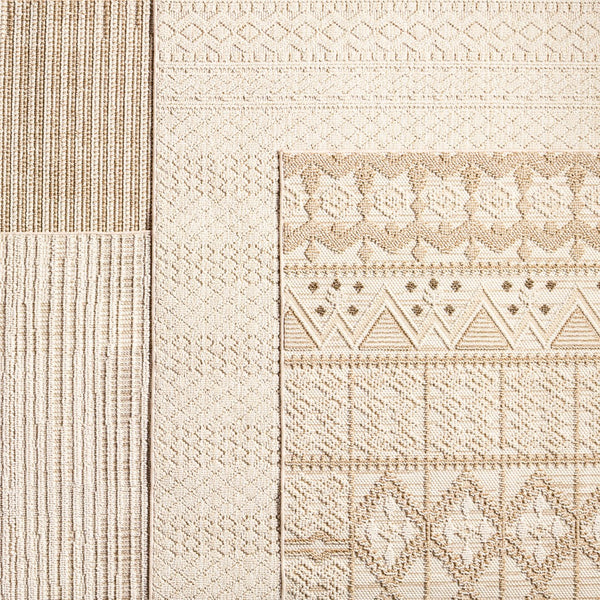 Jaipur Living Paradizo Xyla Global Southwestern Machine Made Outdoor Rug Cream 9'x12'