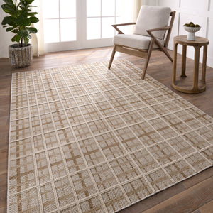 Jaipur Living Paradizo Cecily PRA06 Machine Made Powerloomed Outdoor Rug Brown 6' x 9'