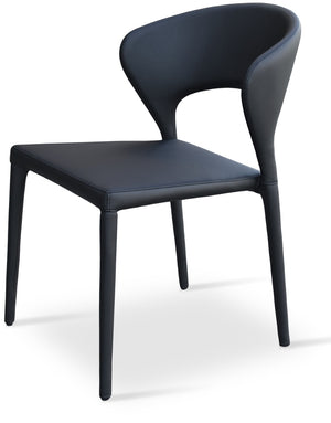 Soho Concept Prada Stylish Full Upholstered Dining Chair With 5-year Guarantee In Elegant Grey – Comfort & Durability Black  Soho-concept-dining-chair-05684