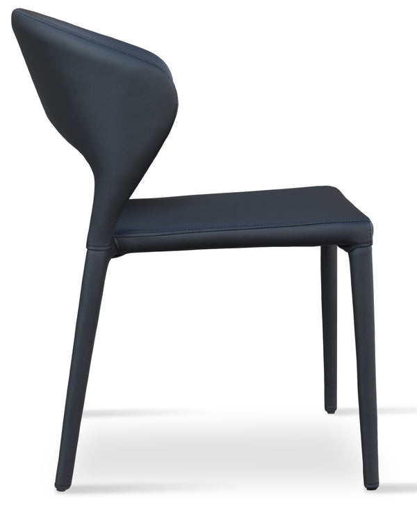 Soho Concept Prada Stylish Full Upholstered Dining Chair With 5-year Guarantee In Elegant Grey – Comfort & Durability Black  Soho-concept-dining-chair-05683