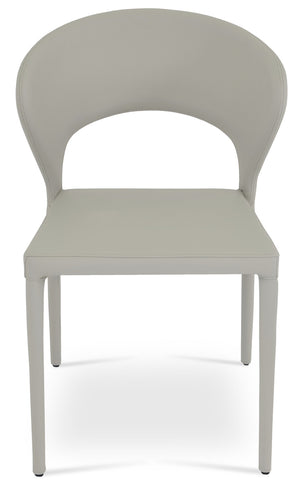 Soho Concept Prada Stylish Full Upholstered Dining Chair With 5-year Guarantee In Elegant Grey – Comfort & Durability Bone  Soho-concept-dining-chair-05686