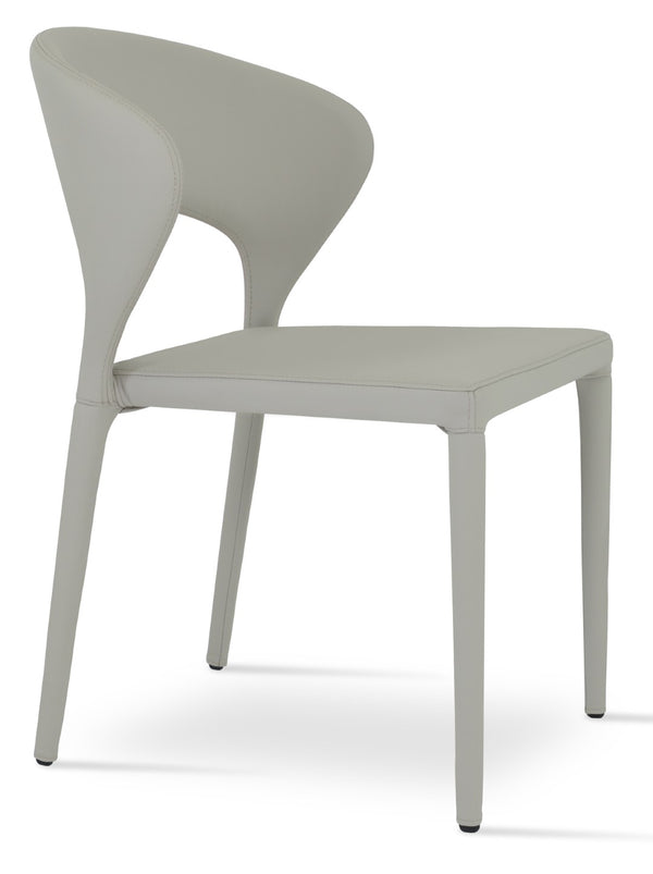 Soho Concept Prada Stylish Full Upholstered Dining Chair With 5-year Guarantee In Elegant Grey – Comfort & Durability Bone  Soho-concept-dining-chair-05686