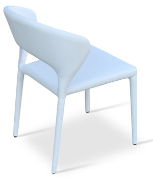 Soho Concept Prada Stylish Full Upholstered Dining Chair With 5-year Guarantee In Elegant Grey – Comfort & Durability White  Soho-concept-dining-chair-05687