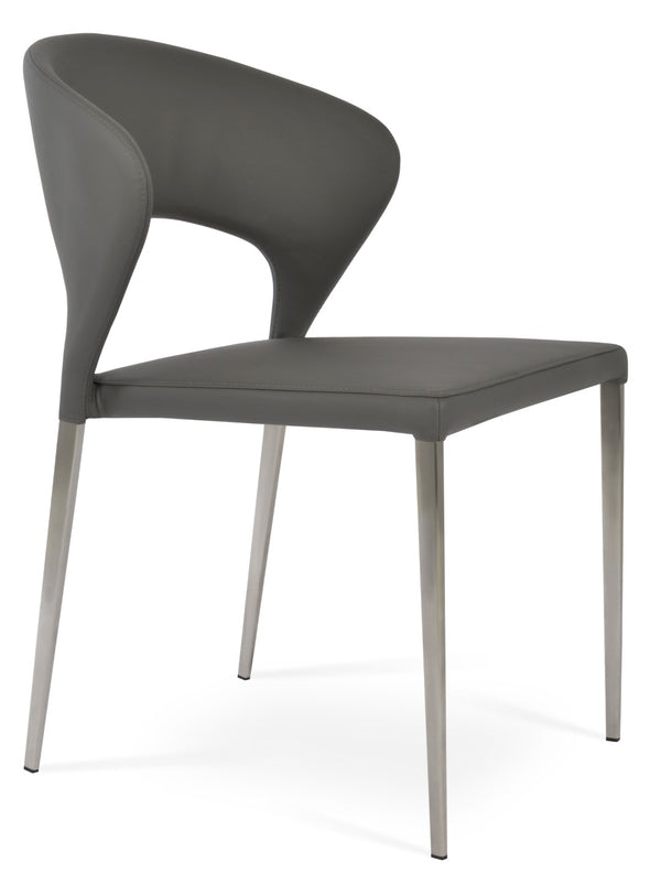 Soho Concept Prada Stylish Full Upholstered Dining Chair With 5-year Guarantee In Elegant Grey – Comfort & Durability Grey  Soho-concept-dining-chair-05682