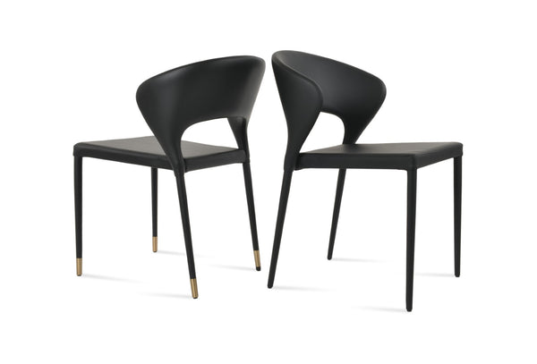 Soho Concept Prada Full Upholstered Stackable Dining Chair With 5-year Guarantee For Style & Comfort – Ppm & Ppm-s Black  Soho-concept-dining-chair-05674