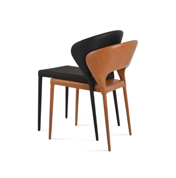 Soho Concept Prada Full Upholstered Stackable Dining Chair With 5-year Guarantee For Style & Comfort – Ppm & Ppm-s Caramel  Soho-concept-dining-chair-05676