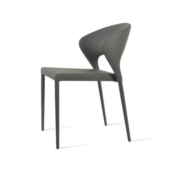 Soho Concept Prada Full Upholstered Stackable Dining Chair With 5-year Guarantee For Style & Comfort – Ppm & Ppm-s Grey  Soho-concept-dining-chair-05677