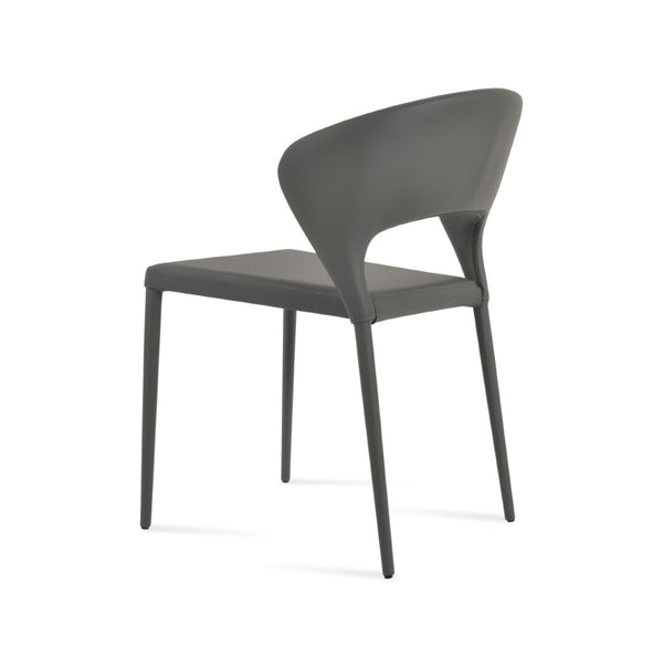 Soho Concept Prada Full Upholstered Stackable Dining Chair With 5-year Guarantee For Style & Comfort – Ppm & Ppm-s Grey  Soho-concept-dining-chair-05677