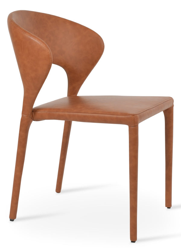 Soho Concept Prada Full Upholstered Stackable Dining Chair With 5-year Guarantee For Style & Comfort – Ppm & Ppm-s Caramel  Soho-concept-dining-chair-05681