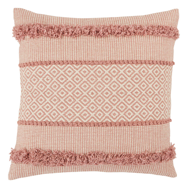 Jaipur Living Vibe by Jaipur Living Cotton Trellis Throw Pillow Hand Tufted Bohemian Accent Blush Down PLW103642