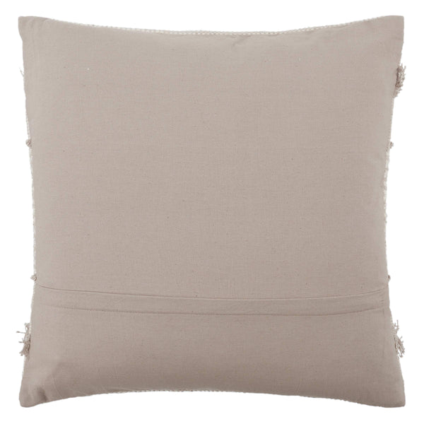 Jaipur Living Vibe Cotton Geometric Pillow Cover Diamond Lattice Tufted Trim for Living Rooms PLC102469