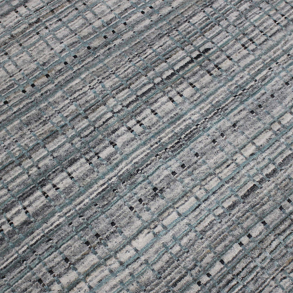 Paradise Hand-woven Geometric Area Rug Wool Viscose Blend Modern Living Accent