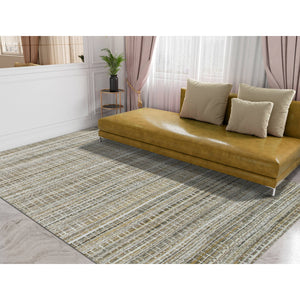 Paradise Hand-woven Wool Viscose Area Rug Geometric Gold Farmhouse Accent