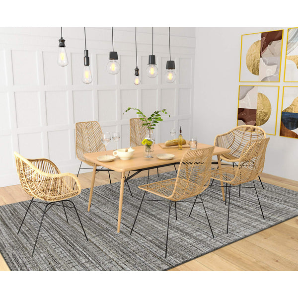 Paradise Hand-woven Wool Viscose Geometric Rug Farmhouse Accent for Entryways
