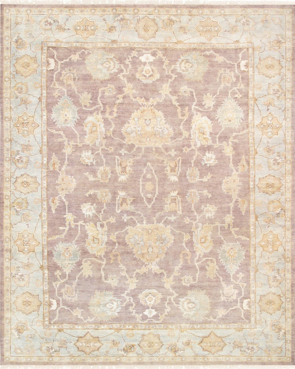Pasargad Home Oushak Collection Hand-knotted Wool Runner Rug - Timeless Elegance For Every Room   Pre-2801 9x12