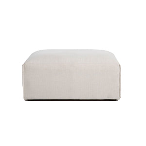 Lh Imports Premium Modular Ottoman - Stylish Comfort With Durable Fabric, Customizable Design For Your Home Beige 100% Performance Polyester,Rubberwood,Plywood,Pu Foam,Steel Pre047-otto