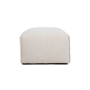 Lh Imports Premium Modular Ottoman - Stylish Comfort With Durable Fabric, Customizable Design For Your Home Beige 100% Performance Polyester,Rubberwood,Plywood,Pu Foam,Steel Pre047-otto