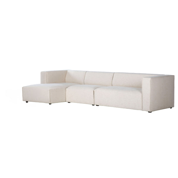 Lh Imports Premium Left Modular Sectional - Stylish Comfort And Flexible Design For Your Home Transformation Beige 100% Performance Polyester,Rubberwood,Plywood,Pu Foam,Steel Pre047s-lhf