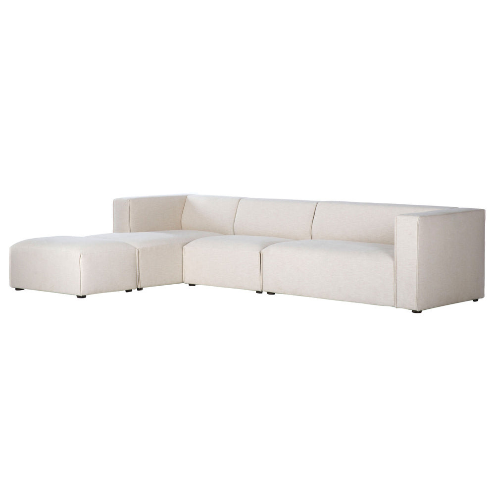 Lh Imports Premium Left Modular Sectional - Stylish Comfort And Flexible Design For Your Home Transformation Beige 100% Performance Polyester,Rubberwood,Plywood,Pu Foam,Steel Pre047s-lhf-otto