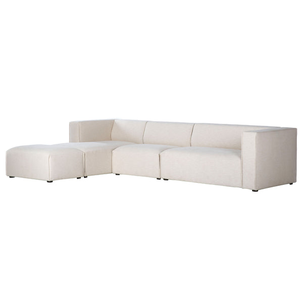 Lh Imports Premium Left Modular Sectional - Stylish Comfort And Flexible Design For Your Home Transformation Beige 100% Performance Polyester,Rubberwood,Plywood,Pu Foam,Steel Pre047s-lhf-otto