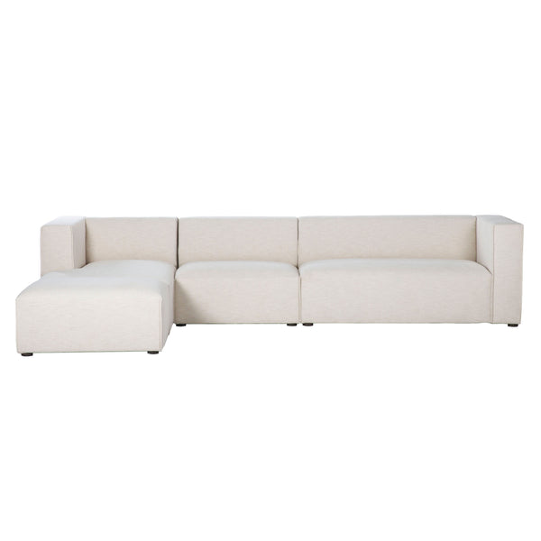Lh Imports Premium Left Modular Sectional - Stylish Comfort And Flexible Design For Your Home Transformation Beige 100% Performance Polyester,Rubberwood,Plywood,Pu Foam,Steel Pre047s-lhf-otto