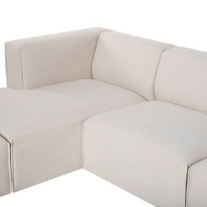 Lh Imports Premium Left Modular Sectional - Stylish Comfort And Flexible Design For Your Home Transformation Beige 100% Performance Polyester,Rubberwood,Plywood,Pu Foam,Steel Pre047s-lhf