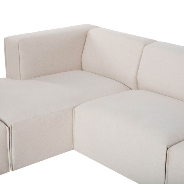 Lh Imports Premium Left Modular Sectional - Stylish Comfort And Flexible Design For Your Home Transformation Beige 100% Performance Polyester,Rubberwood,Plywood,Pu Foam,Steel Pre047s-lhf