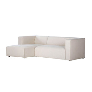 Lh Imports Premium Small Left Modular Sectional - Stylish Comfort For Your Home With Easy Maintenance Fabric Beige 100% Performance Polyester,Rubberwood,Plywood,Pu Foam,Steel Pre047sm-lhf