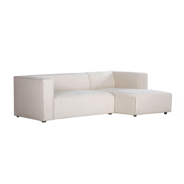 Lh Imports Premium Small Left Modular Sectional - Stylish Comfort For Your Home With Easy Maintenance Fabric Beige 100% Performance Polyester,Rubberwood,Plywood,Pu Foam,Steel Pre047sm-rhf