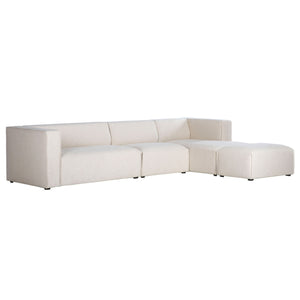 Lh Imports Premium Right Modular Sectional - Stylish Comfort With Durable Fabric For Your Dream Living Space Beige 100% Performance Polyester,Rubberwood,Plywood,Pu Foam,Steel Pre047s-rhf-otto