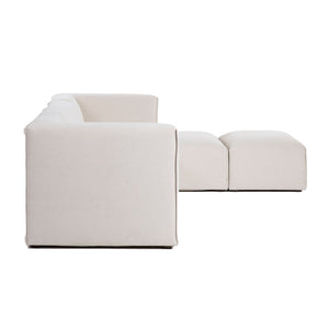 Lh Imports Premium Right Modular Sectional - Stylish Comfort With Durable Fabric For Your Dream Living Space Beige 100% Performance Polyester,Rubberwood,Plywood,Pu Foam,Steel Pre047s-rhf-otto