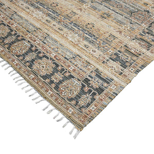AMER Rugs Prairie Hays PRE-1 Hand-Loomed Handmade Polyester Transitional Oriental Rug Blue/Green 5' x 7'6"