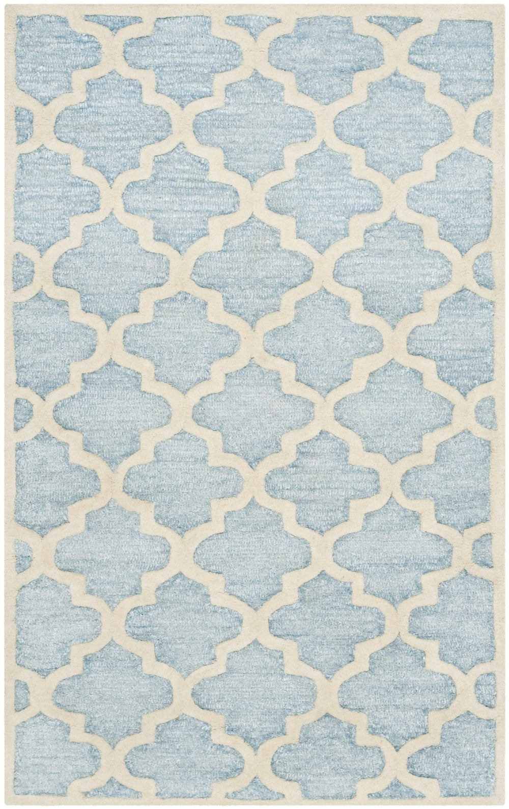 Safavieh Precious 3' X 5' Hand-tufted Area Rug In Mist Blue - Luxurious Moroccan Design For Elegant Spaces Mist Blue 40% Polyester 40% Wool 20% Cotton Pre152m-3