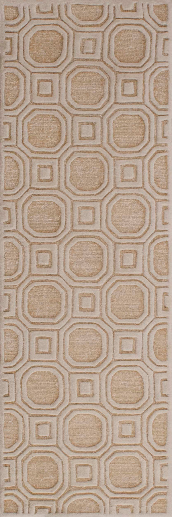 Safavieh Precious Luxurious Hand Tufted Runner Area Rug With Elegant Geometric Design For Timeless Style Beige 40% Polyester 40% Wool 20% Cotton Pre153b-28
