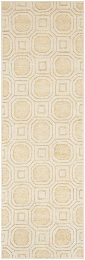 Safavieh Precious Luxurious Hand Tufted Runner Area Rug With Elegant Geometric Design For Timeless Style Beige 40% Polyester 40% Wool 20% Cotton Pre153b-28