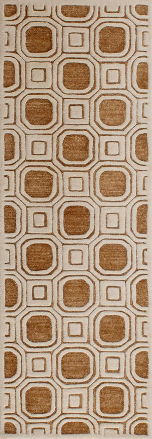Safavieh Precious Elegant Hand-tufted Area Rug With Geometric Design For Cozy Home Decor And Style Camel 40% Polyester 40% Wool 20% Cotton Pre153d-4