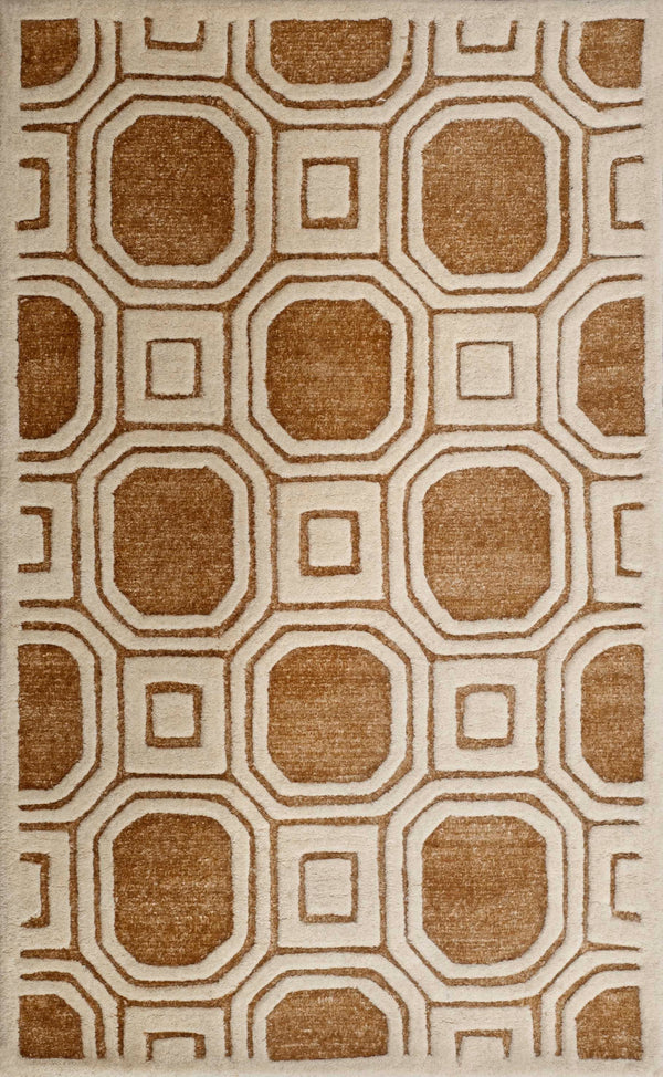 Safavieh Precious Luxurious Hand Tufted Runner Area Rug With Elegant Geometric Design For Timeless Style Camel 40% Polyester 40% Wool 20% Cotton Pre153d-3
